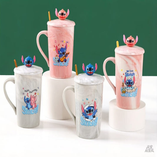 JARRA CERAMICA CON TAPA STITCH