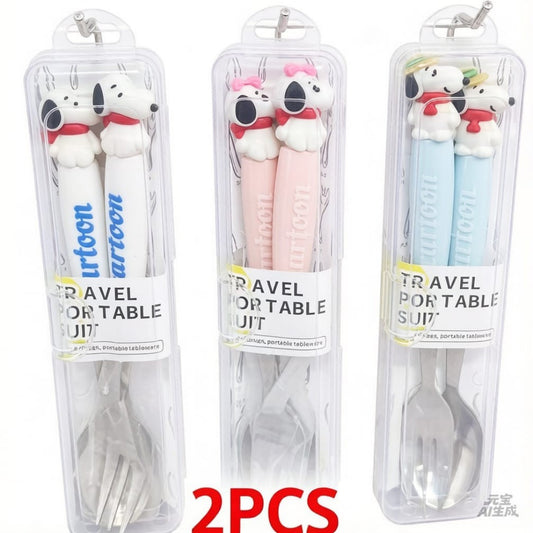 SET CUBIERTOS SNOOPY 2PCS