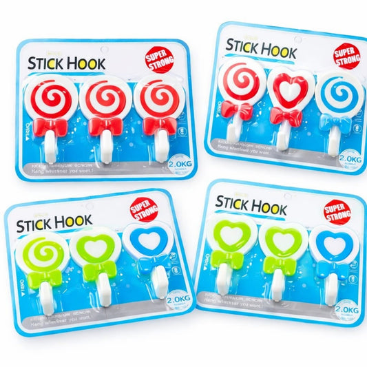 SET GANCHO VENTOSA CONFITE 3PCS