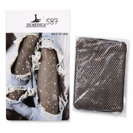 PANTYS DE MALLA CON DIAMANTE F-TZ-1005