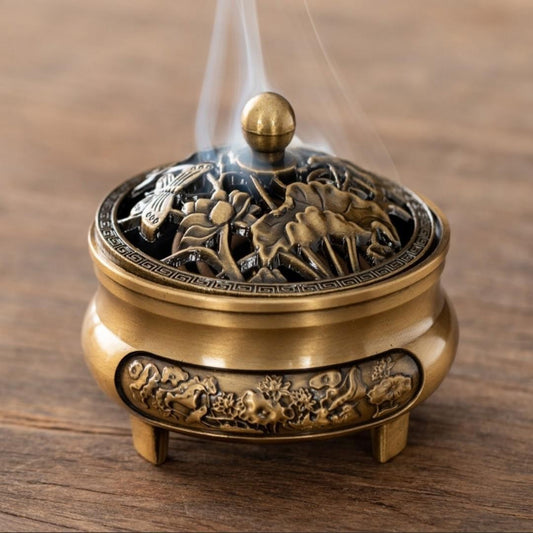 QUEMADOR DE INCIENSO METALICO