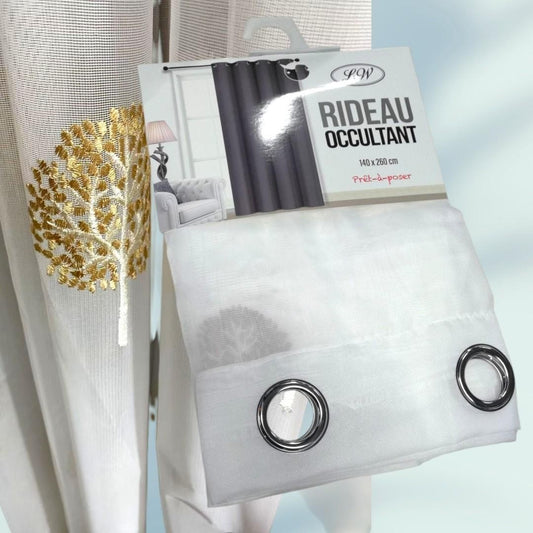 CORTINA VENTANA VOILE BLANCA ARBOL 1.4*2.6