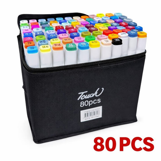 MARCADORES C/ DOBLE PUNTA 80PCS