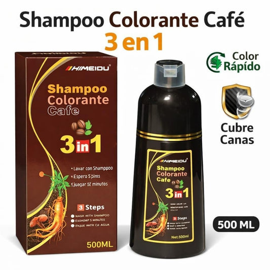 SHAMOO TINTE CUBRE CANAS 3EN1 CAFE