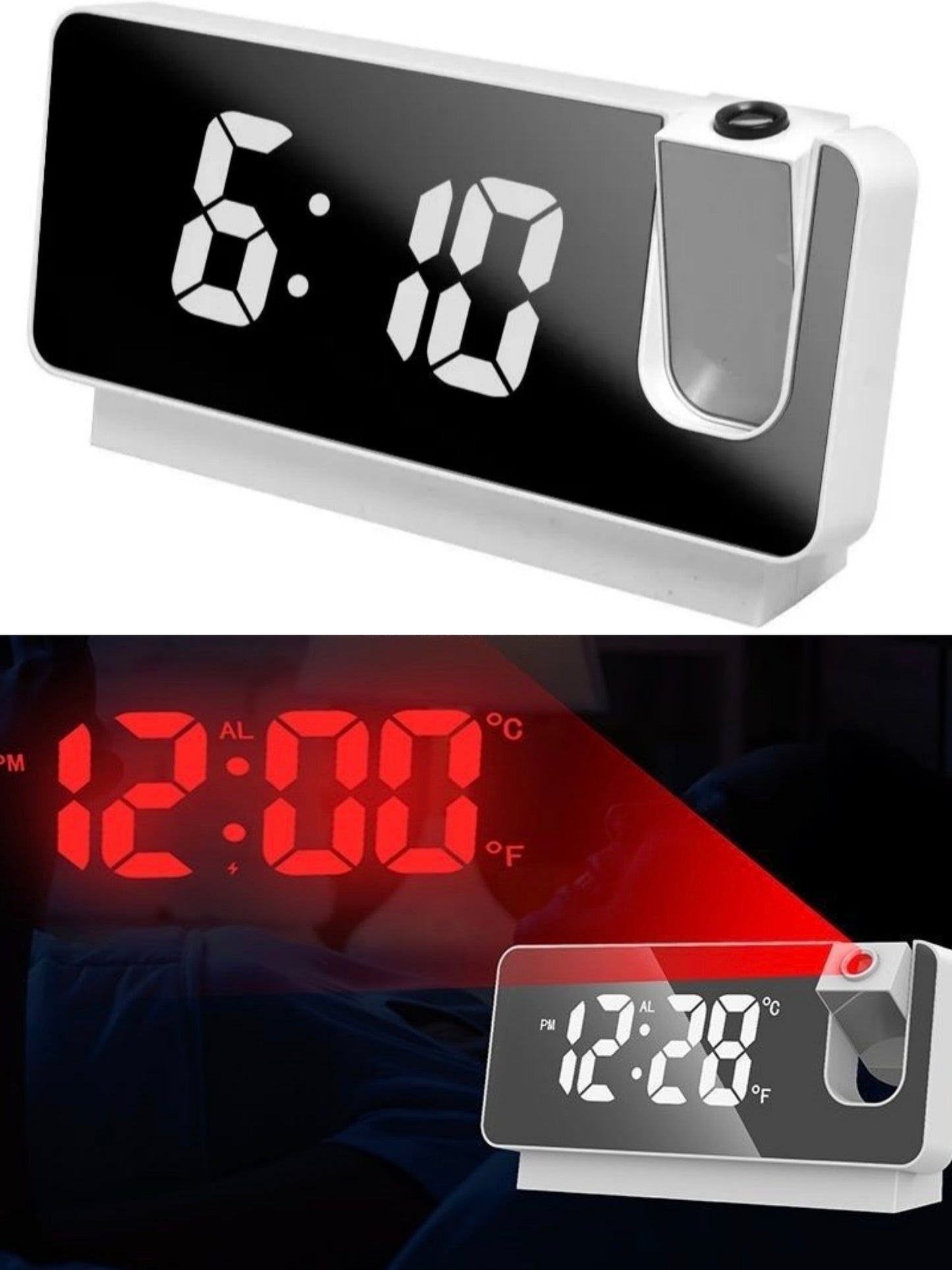 RELOJ DESPERTADOR PROYECTOR E603