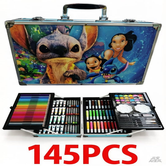 SET ARTES 145PCS CAJA ALUMINIO STITCH