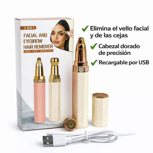 DEPILADORA DE CEJA RECARGABLE 2EN1