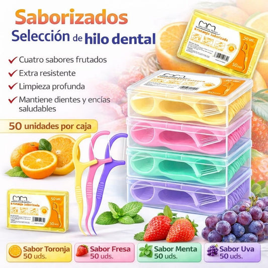 HILO DENTAL PALILLO 50PCS FRUTAS