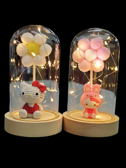 LAMPARA KITY EN FRASCO