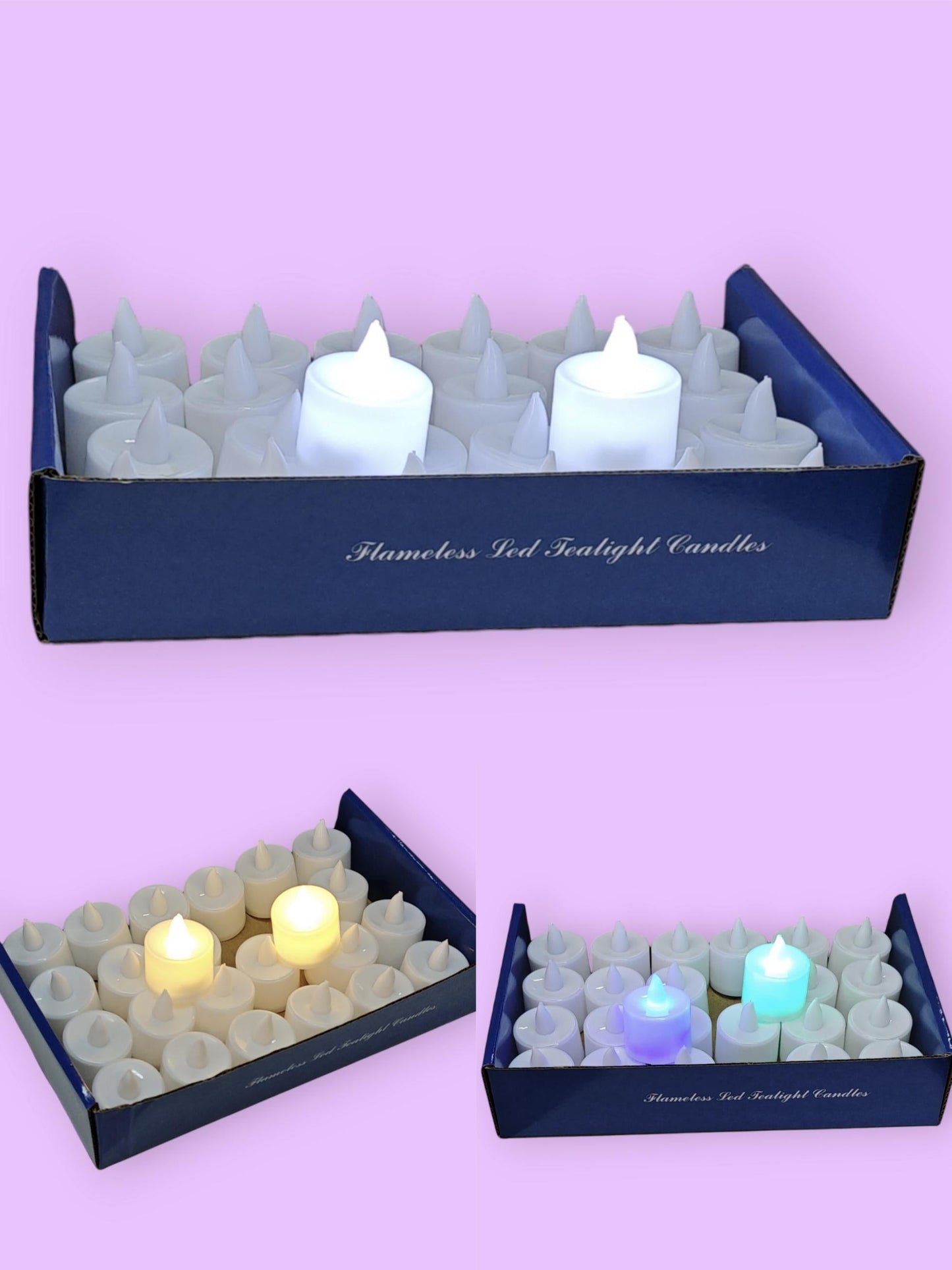 CANDELA LED BLANCA 3CM CALIDO