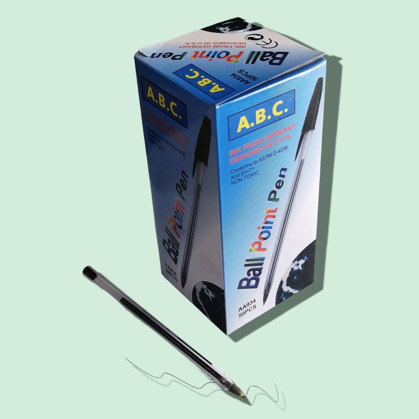 BOLIGRAFO ABC NEGRO 50PCS AA934
