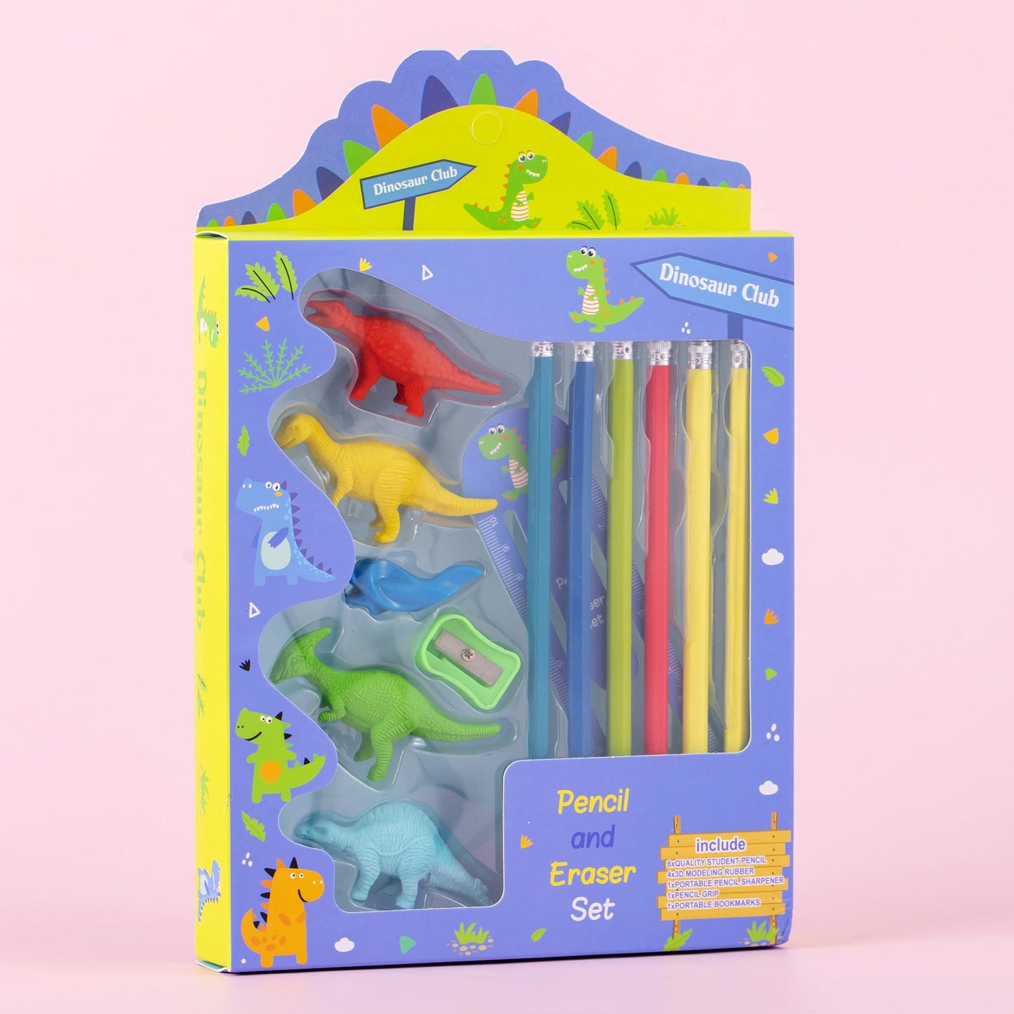 SET BORRADOR C/LAPIZ DINOSAURIO 9104