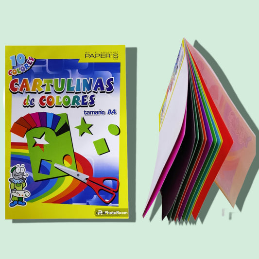 CARTULINAS DE 10 COLORES A4 10H 7044