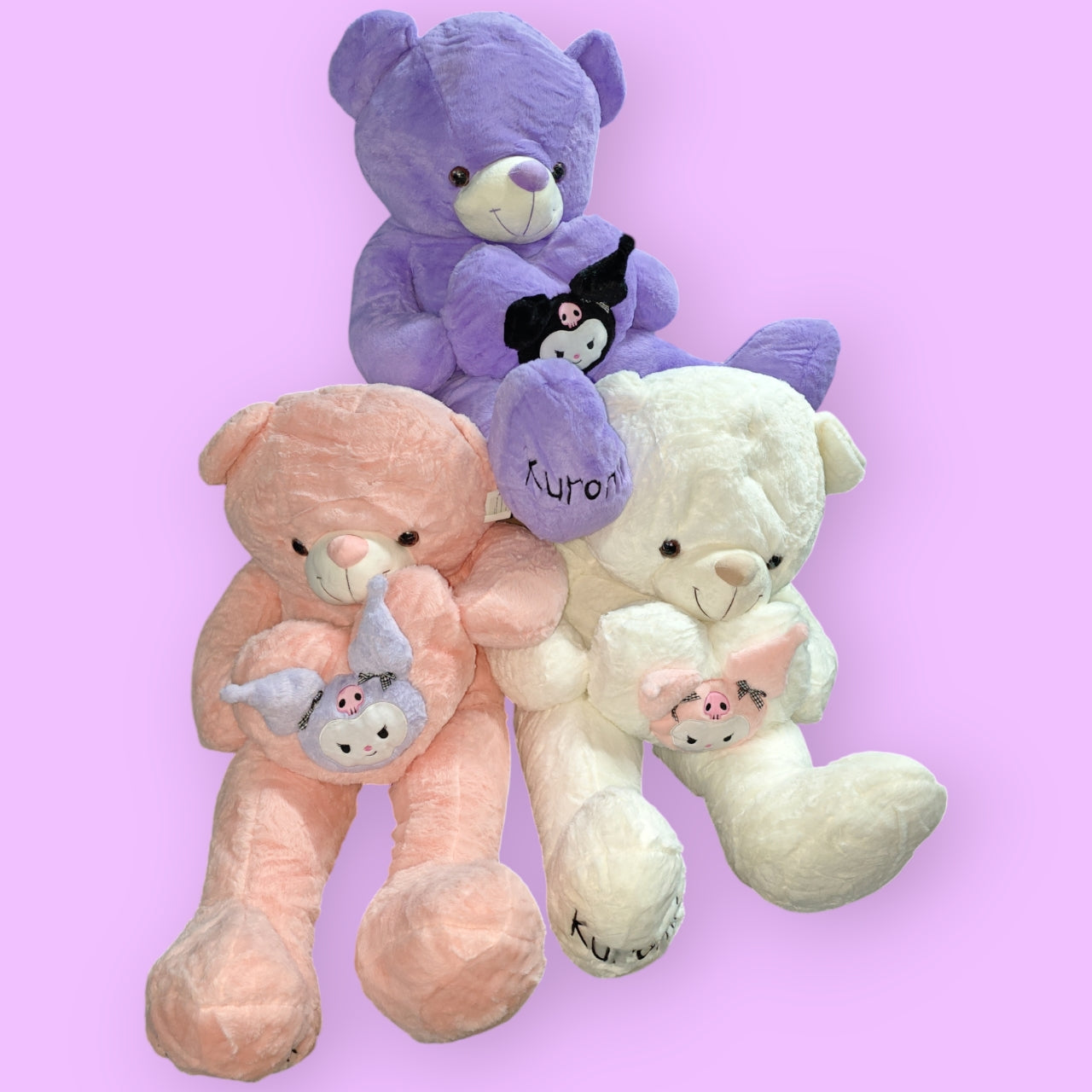 PELUCHE OSO KUROMI CORANZON 100CM