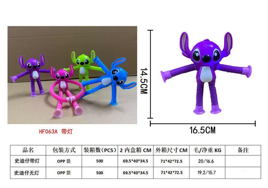 MUNECO STITCH RETRACTIL LUZ