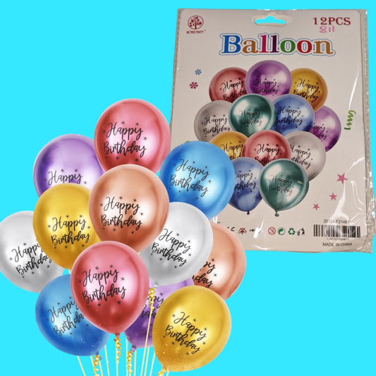 GLOBO FELIZ CUMPLE 12PCS