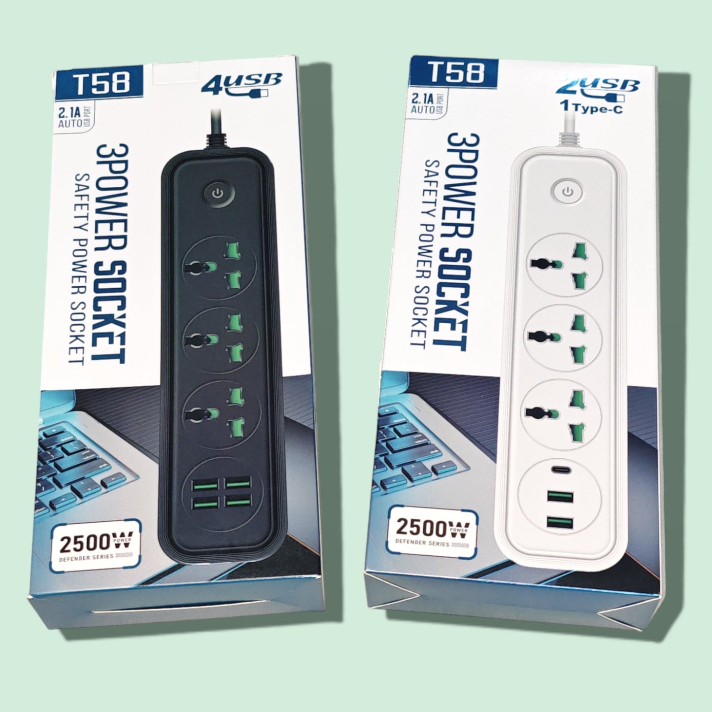 REGLETA CON USB 2M T58