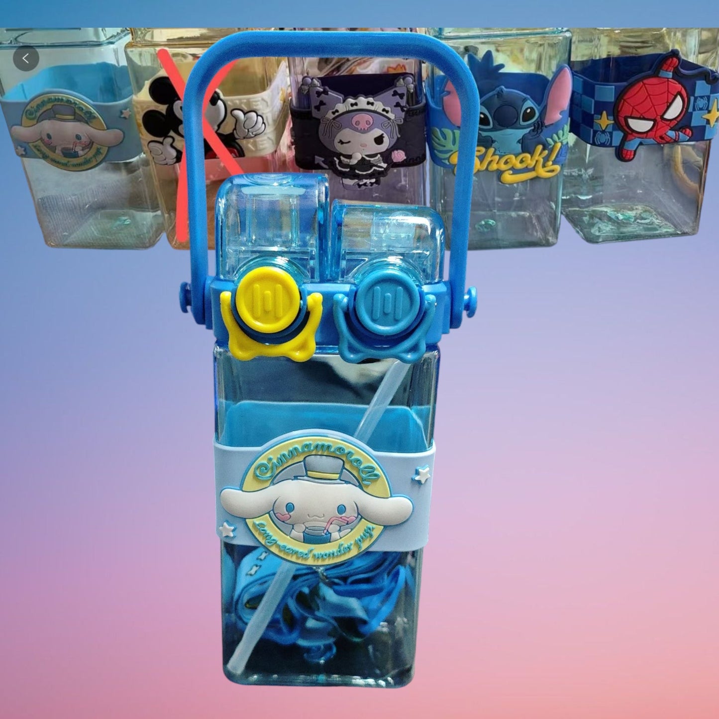 BOTELLA PVC SANRIO CUADRADO