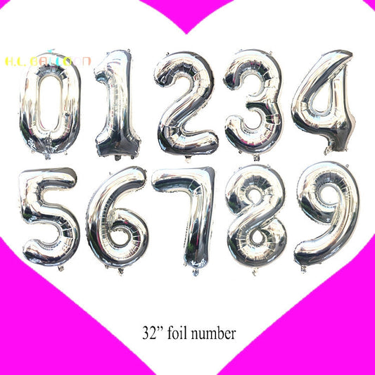 GLOBO NUMERO PLATIADO 012345 MED