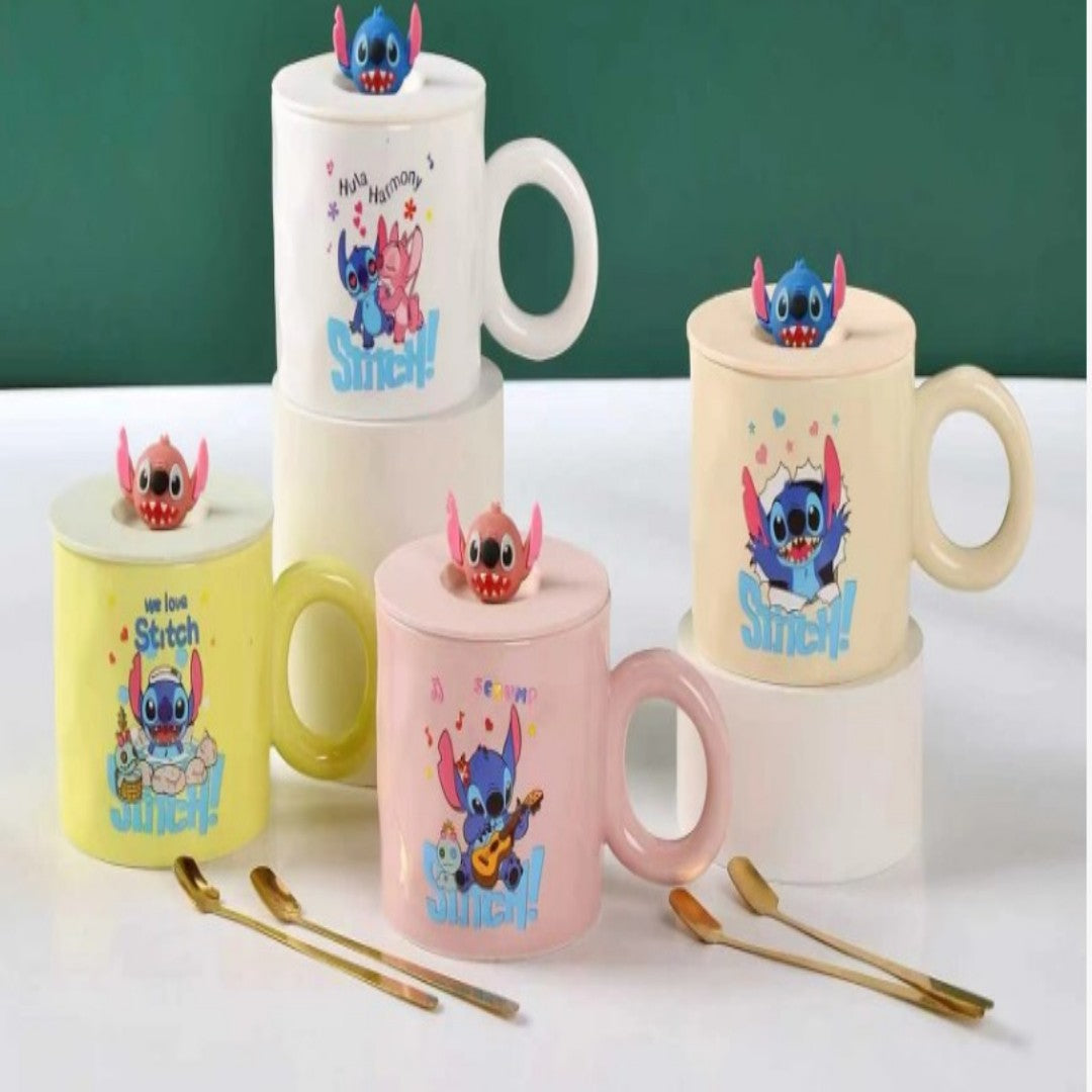 JARRA CERAMICA CON TAPA STITCH