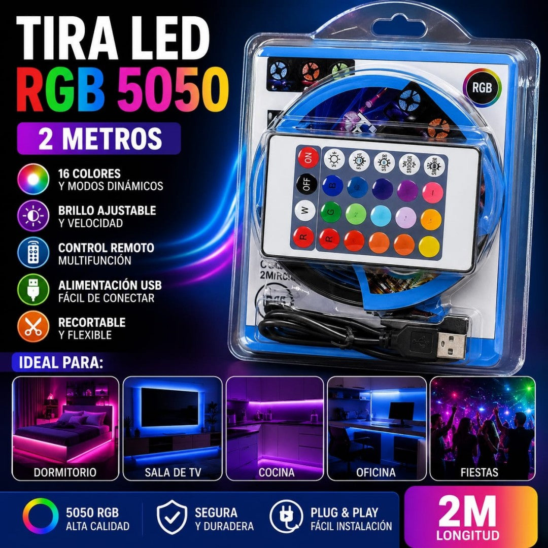 LUZ CINTA 2M COLOR CONTROL 5050
