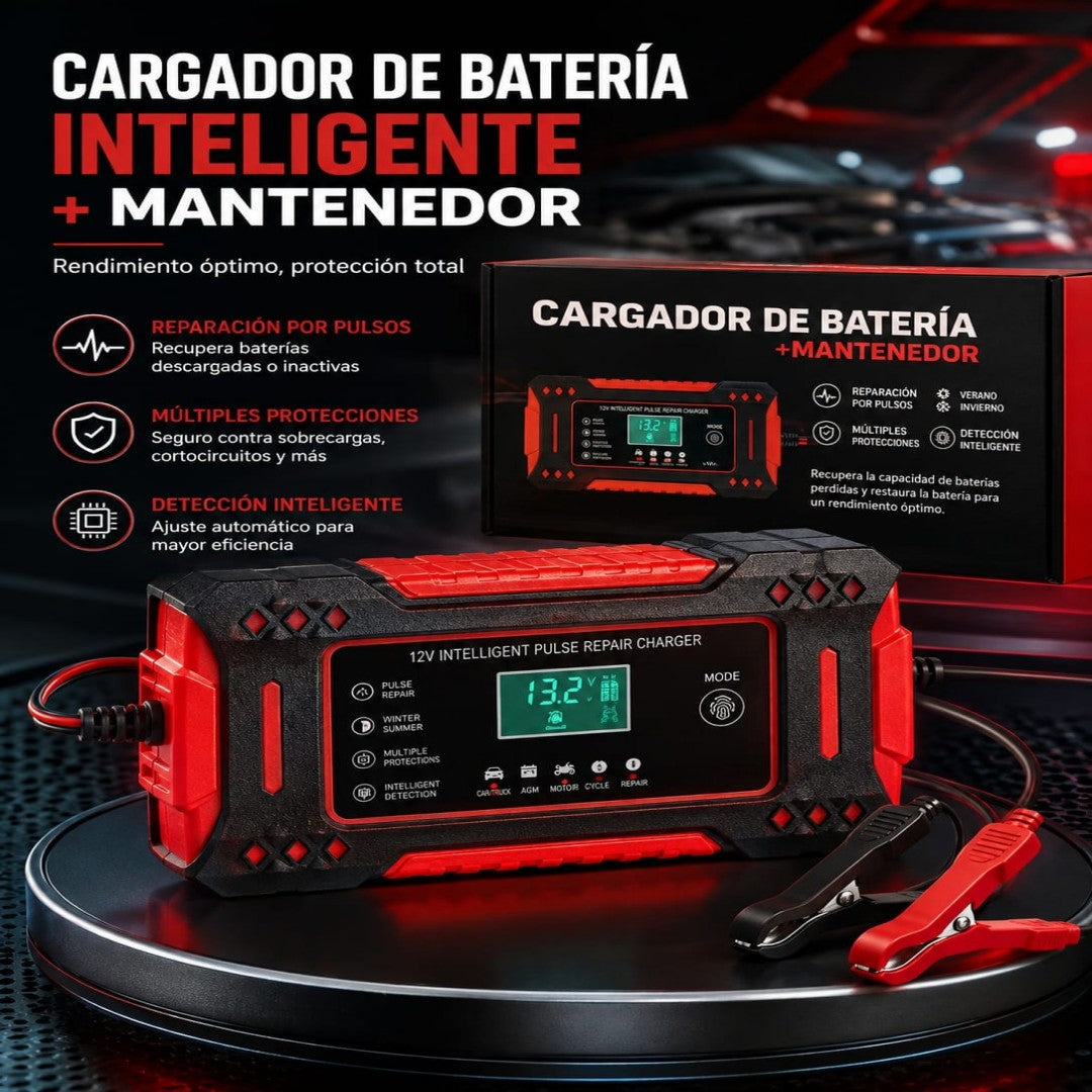CARGADOR INTELIGENTE PARA BATERIA 12V