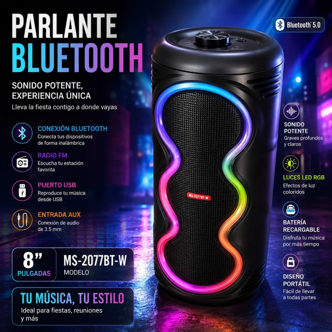 PARLANTE BLUETOOTH 2077BT-W