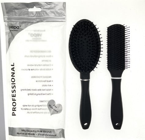 CEPILLO PARA PELO 2PCS NEGRO