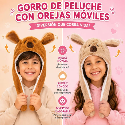 GORRA PELUDA C/ LUZ OREJA CAPIBARA