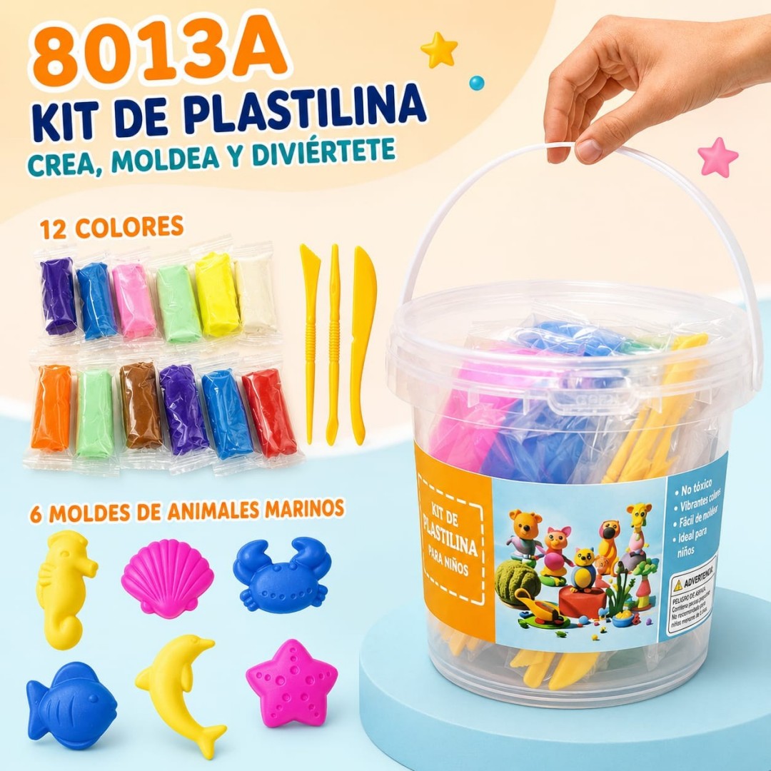 BALDE PLASTILINA 22PCS 8013A