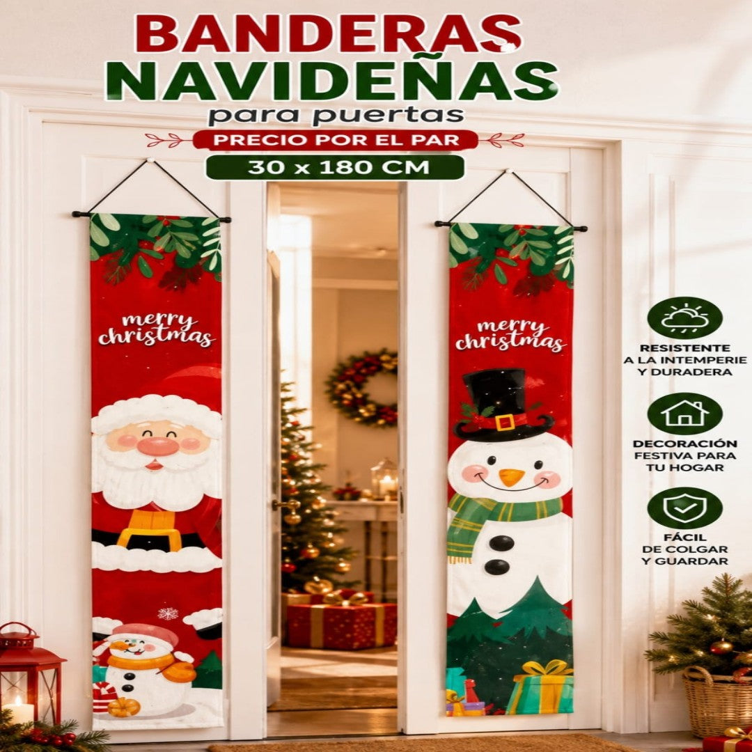 COLGANTE TALA NAVIDENO PARA PUERTA 2PCS 30*180CM