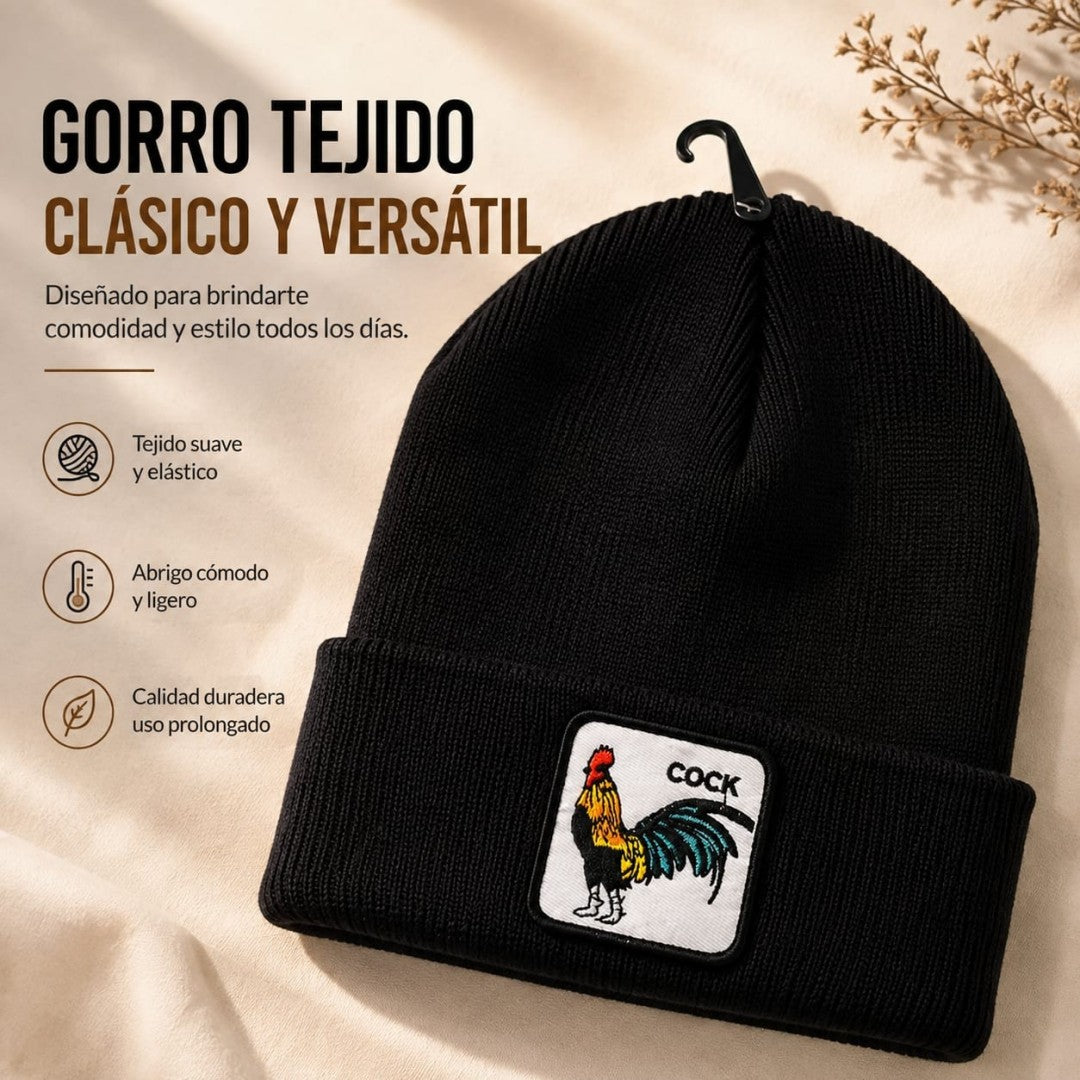 GORRO TEJIDO GALLO