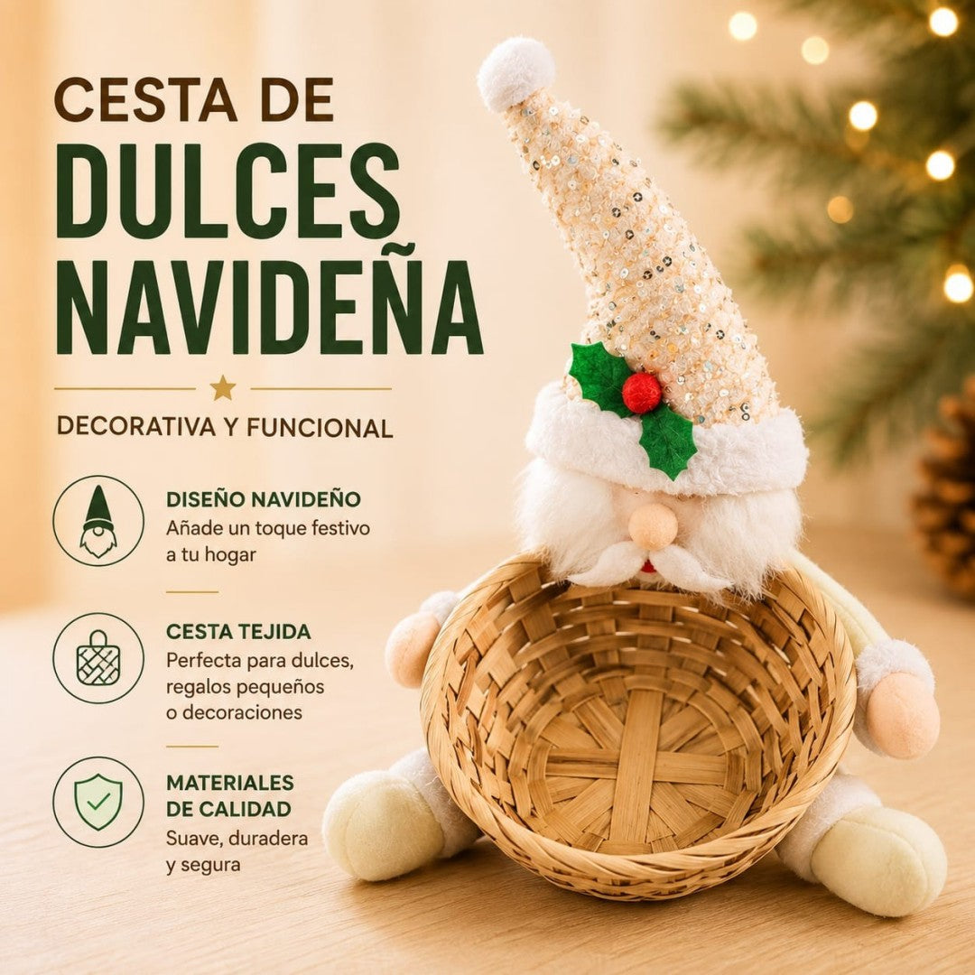 CANASTA NAVIDENA CON MUNECO