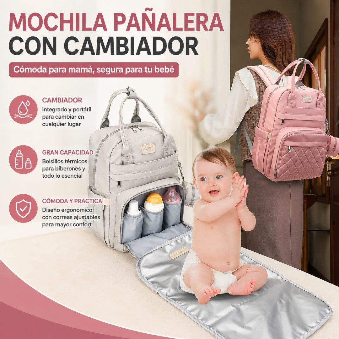 MOCHILA PANALERA CON CAMBIADOR