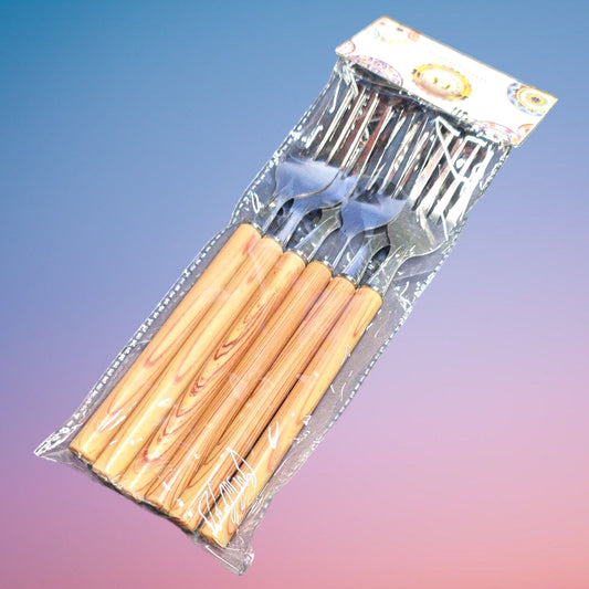 TENEDOR  MAGO COLOR MADERA 6PCS