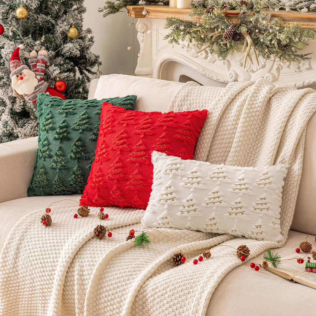 COJIN NAVIDAD 44*44CM TEJIDO B