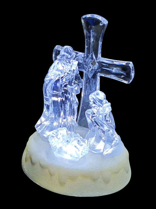 LAMPARA NAVIDAD TRANSPARENTE PASITO 13*19
