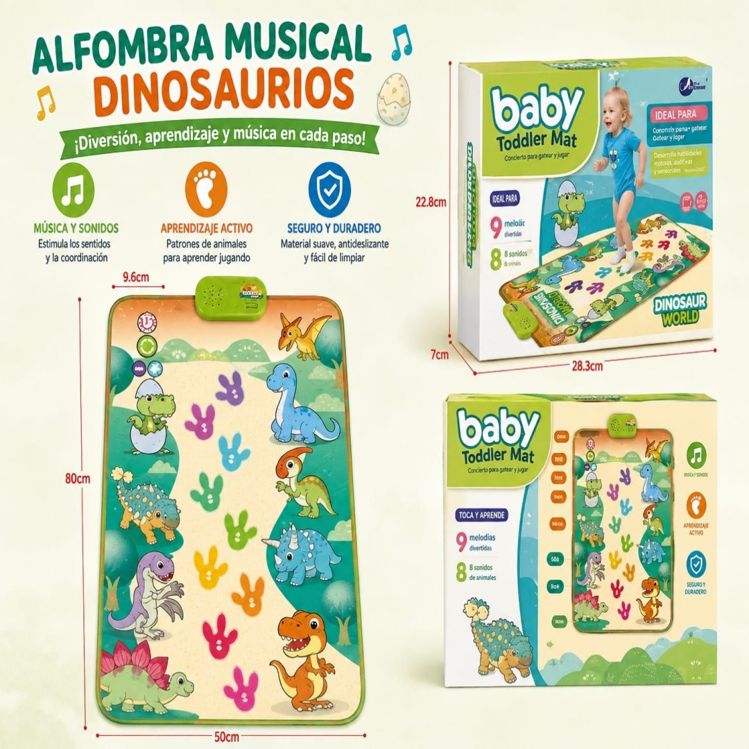 ALFOMBRA APRENDER CAMINAR 757-45 DINOSAURIO