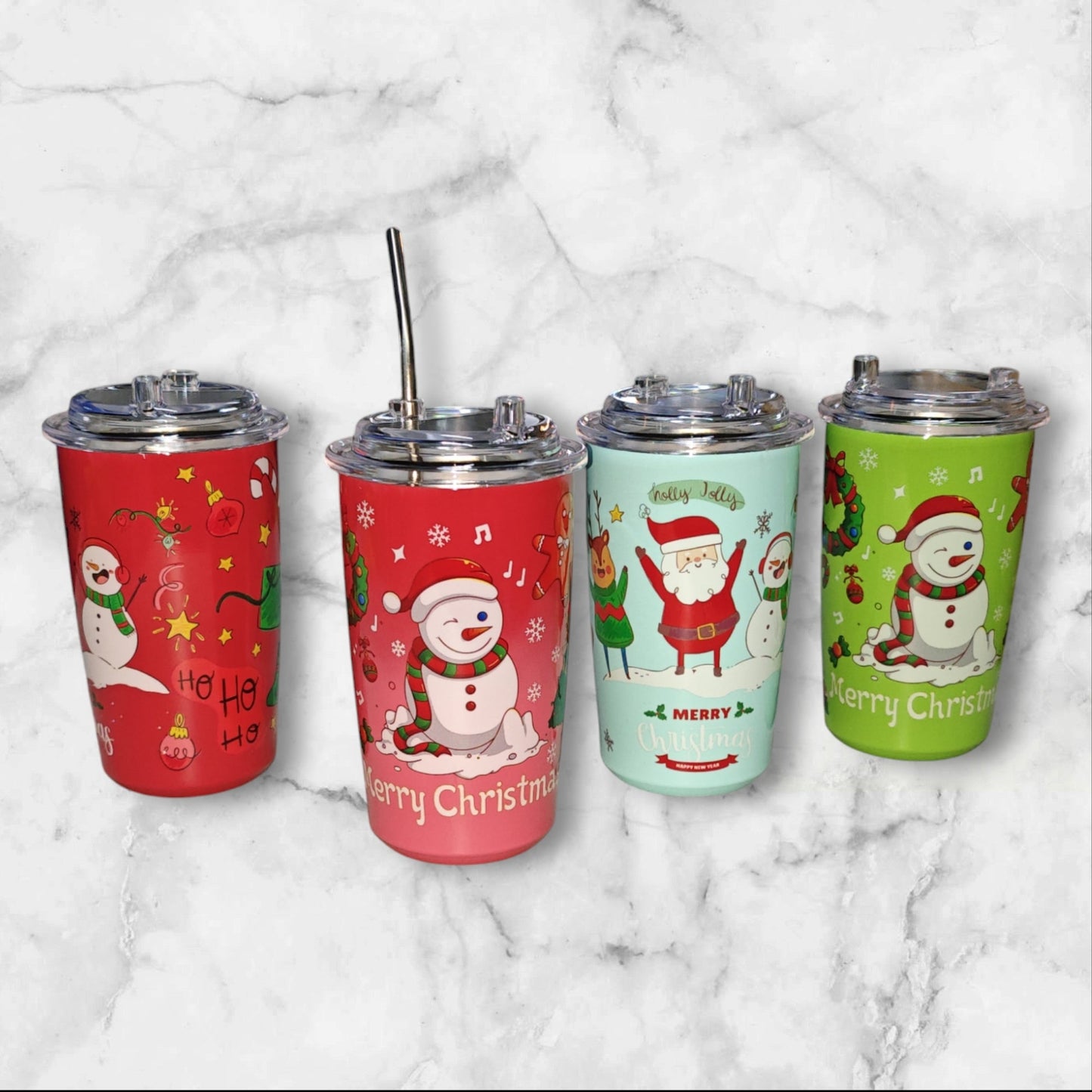 VASOS ACERO NAVIDAD
