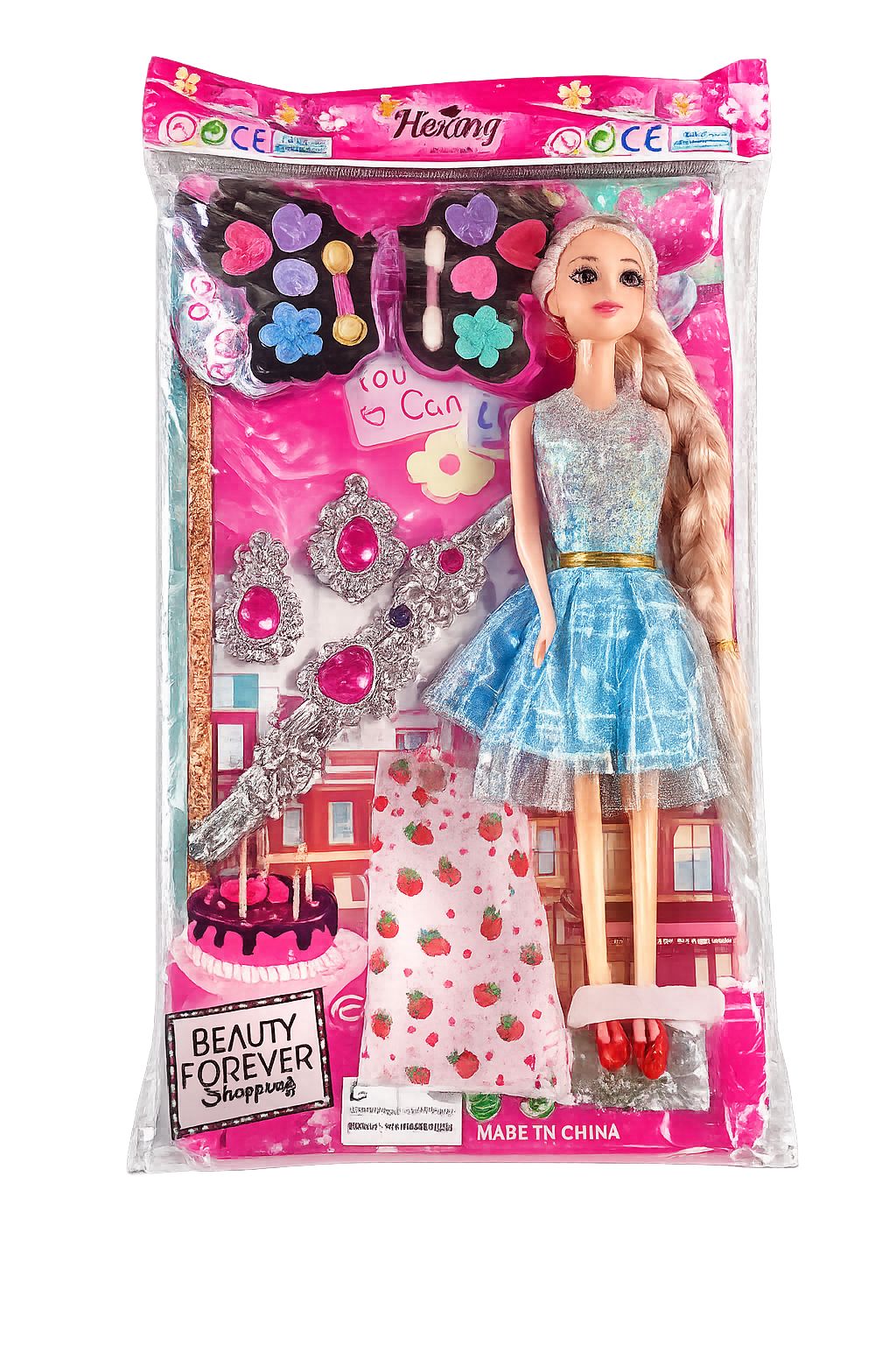 MUNECA BARBIE 11PUL C/COSMETICO 824D