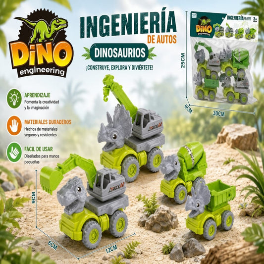 CARRO DINOSAURIO 4PCS A3802