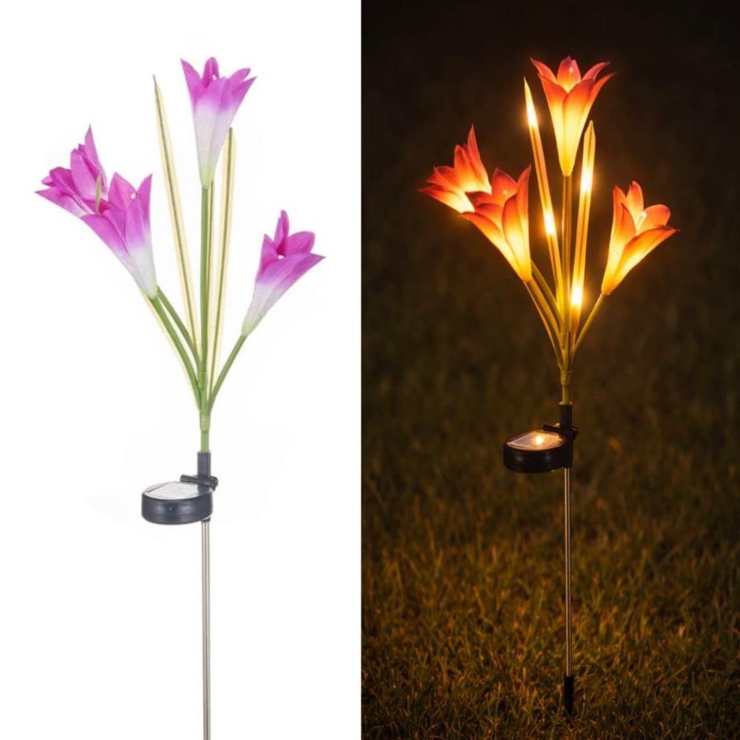 AZUCENA LUZ SOLAR 4RAMA 1PCS