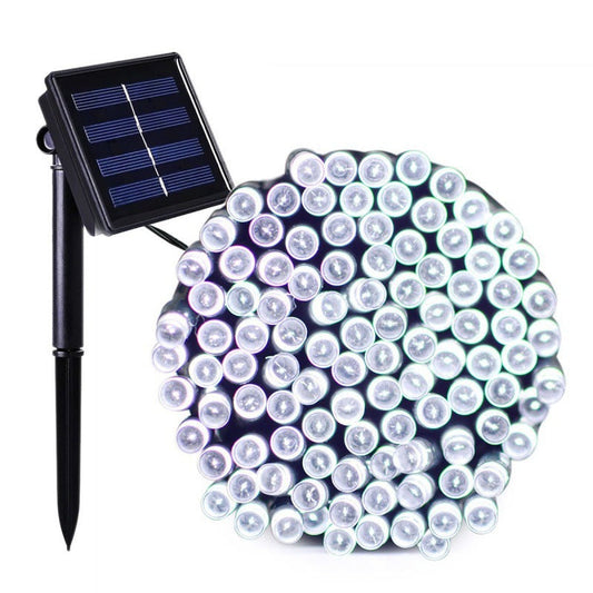 LUZ SOLAR LED 200L 20M+2M BLANCO