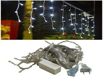 LUZ CASCADA 100LED C/EXTENSION BLANCO