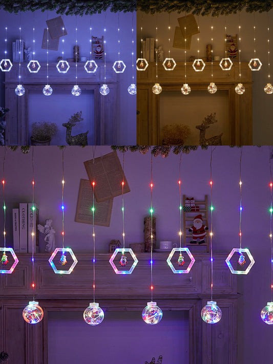 LUZ HEXAGONO+BOLA 10TIRA