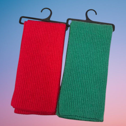 BUFANDA NAVIDAD ROJO VERDE