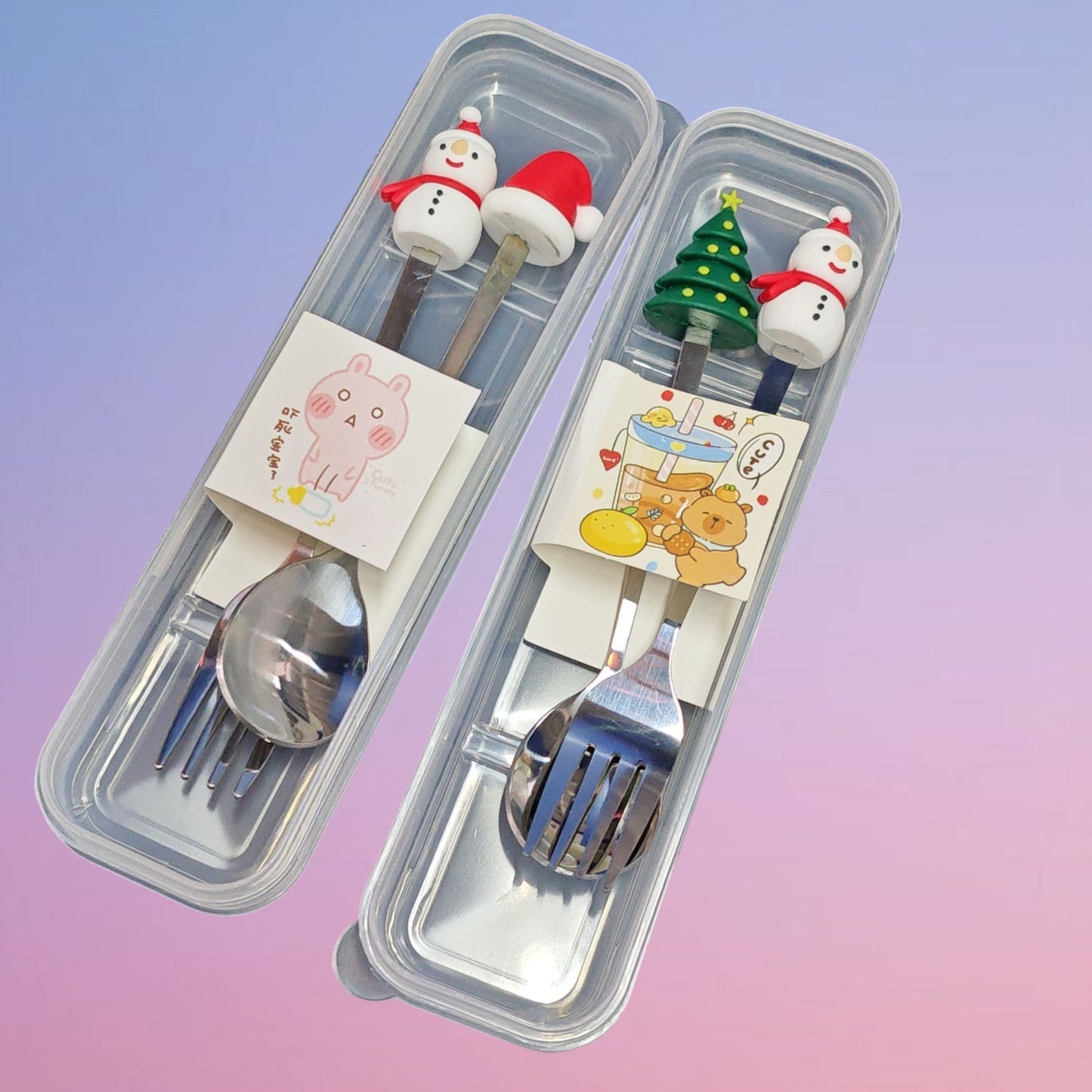 SET CUCHARA TENEDOR NAVIDAD
