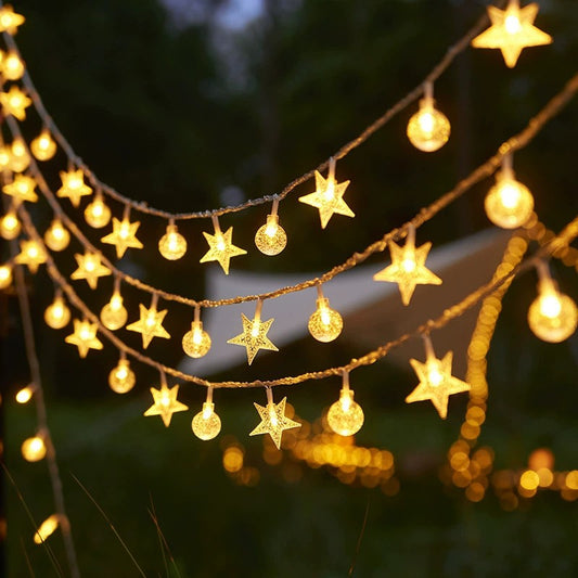 LUZ ESTRELLA 150LED ROLLO 30M CALIDO