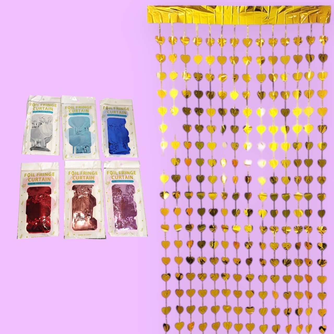 CORTINA PARA FIESTA BRILLO B 100*200