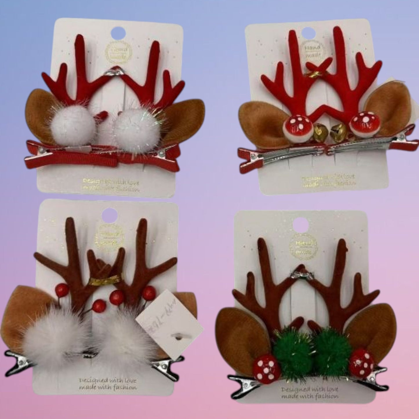 PRENSA PARA CABELLO NAVIDAD VEDADO 2PCS